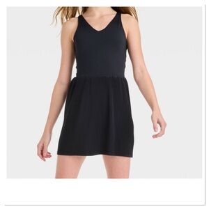 Girls Pleated Active Athletic All in Motion Black Sleeveless Dress